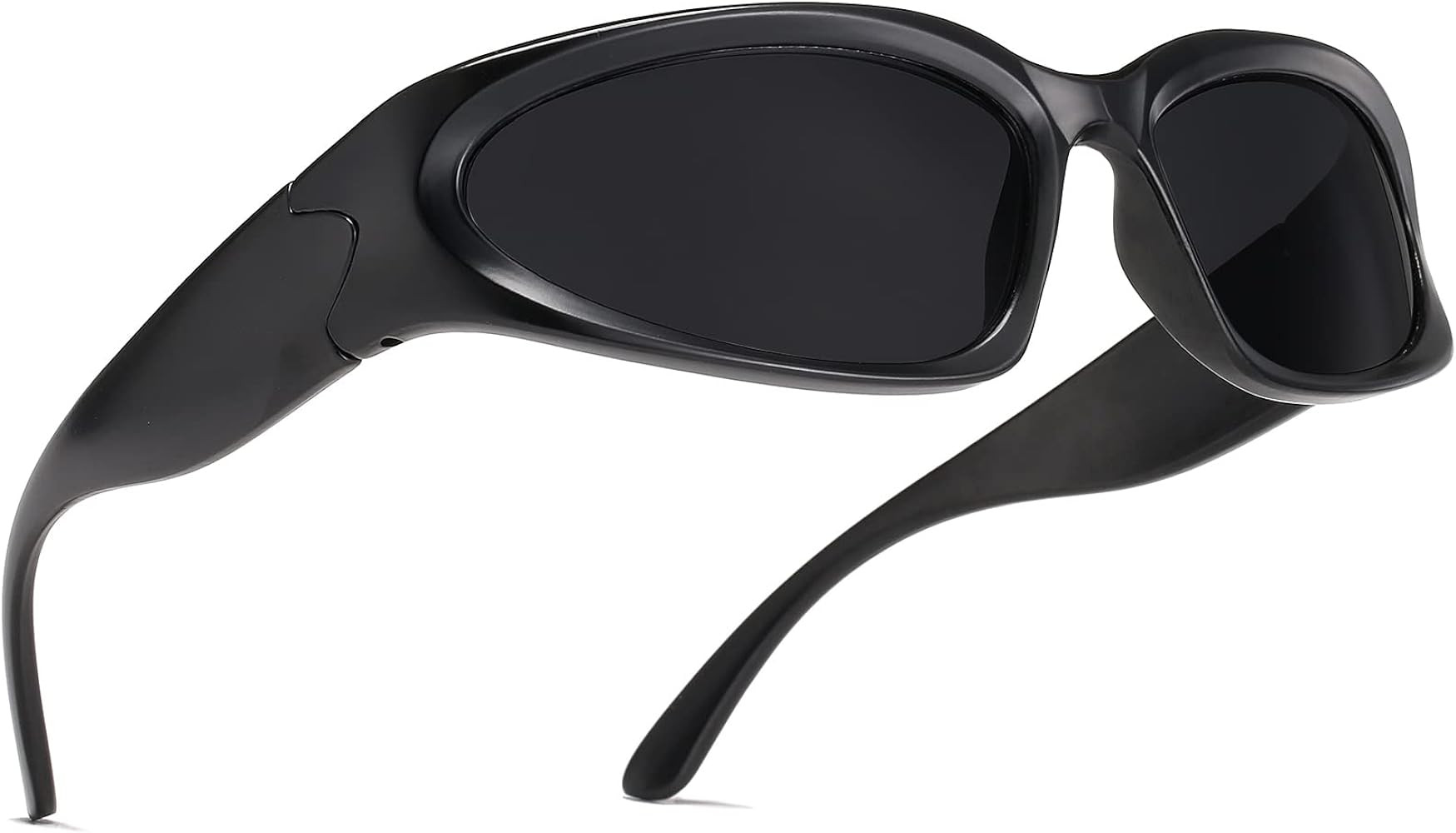 AIEYEZO Wrap Around Sports Sunglasses for Men Women Fashion Oval Thick Frame Sun Glasses Stylish ... | Amazon (US)