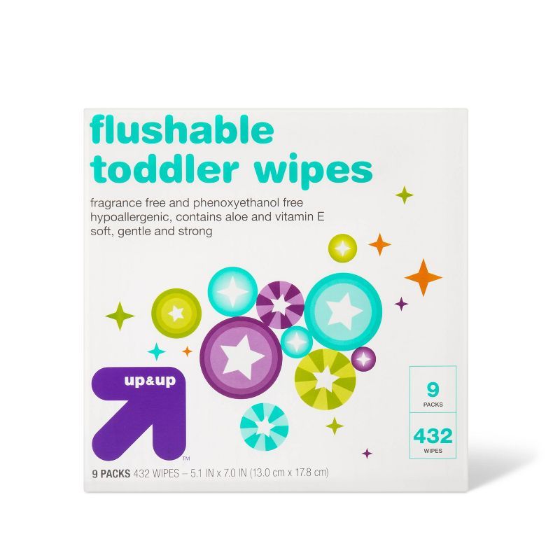 Fragrance-Free Flushable Toddler Wipes - up & up™ (Select Count) | Target