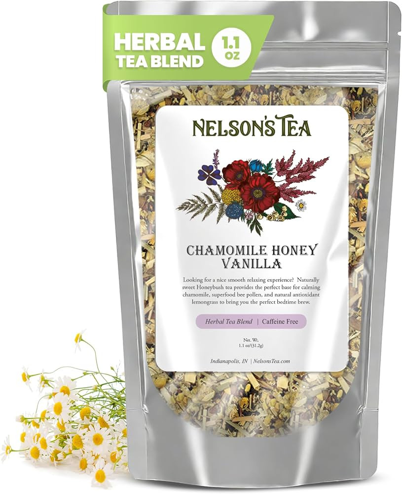 Nelson's Tea Chamomile Honey Vanilla Herbal Loose Leaf Tea, 1.1 oz | Amazon (US)