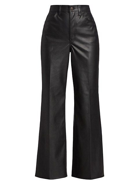Long Bottom 70s Faux Leather Pants | Saks Fifth Avenue
