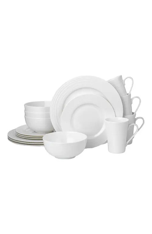 Stone Lain Eleanor Bone China 16-Piec Dinnerware Set in White at Nordstrom | Nordstrom