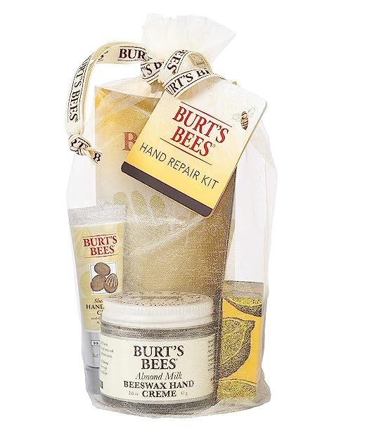 Burt's Bees Hand Repair Gift Set, 3 Hand Creams plus Gloves  Almond Milk Hand Cream, Lemon Butter... | Amazon (US)