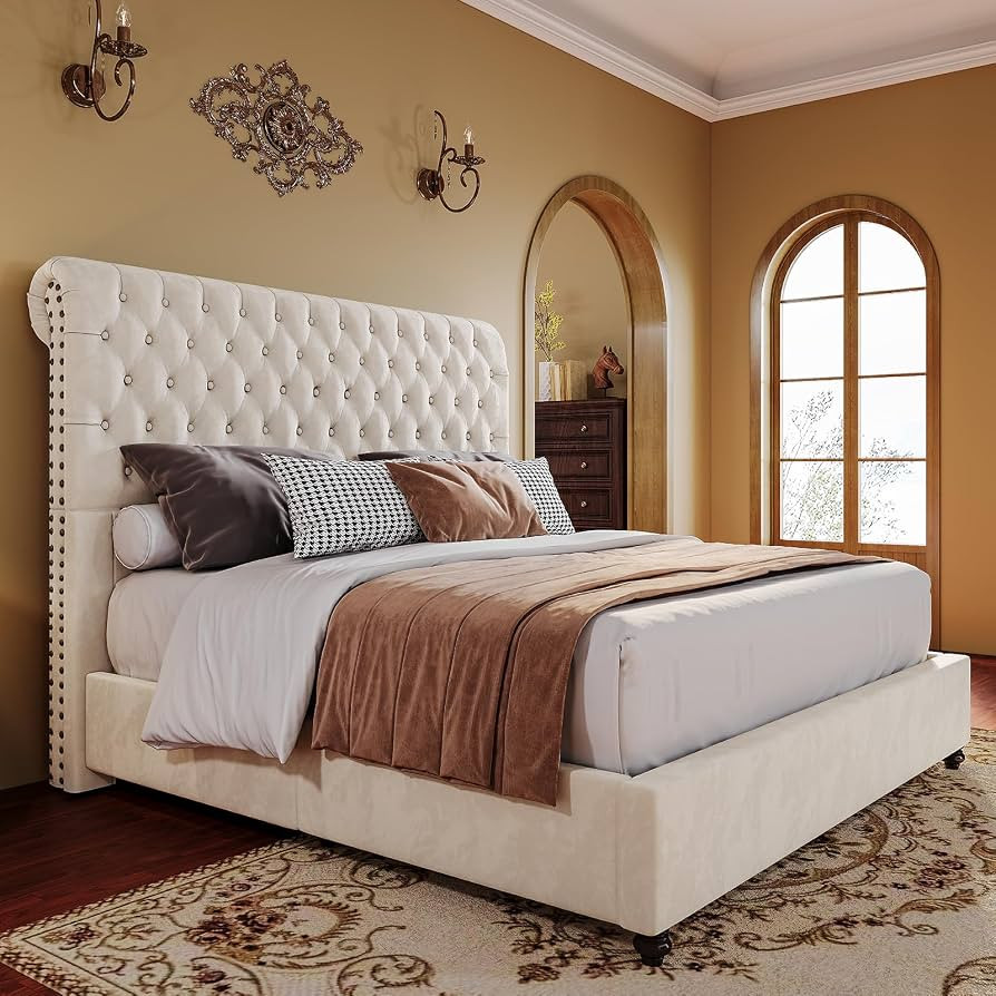 Queen Tufted Bed | Amazon (US)
