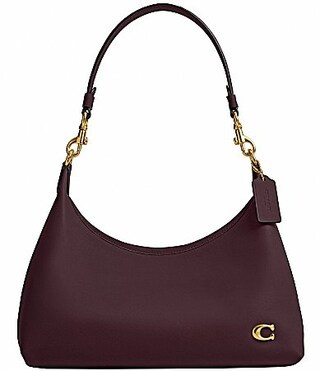COACH Juliet Leather Shoulder Bag - Black Currant | Dillard's