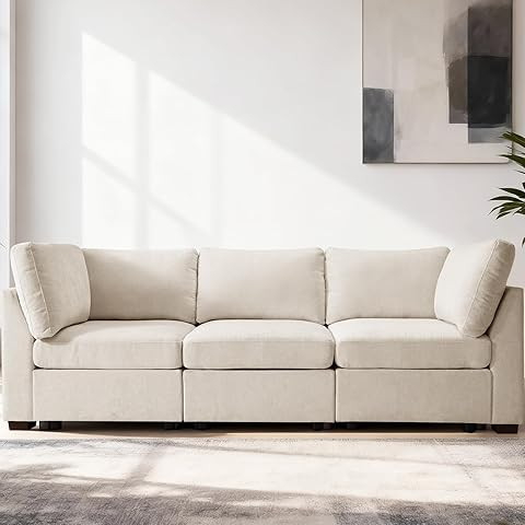 Poly & BARK Capri 99" Sofa – Upholstered in Performance Fabric, Square‑Arm Design with Loose ... | Amazon (US)