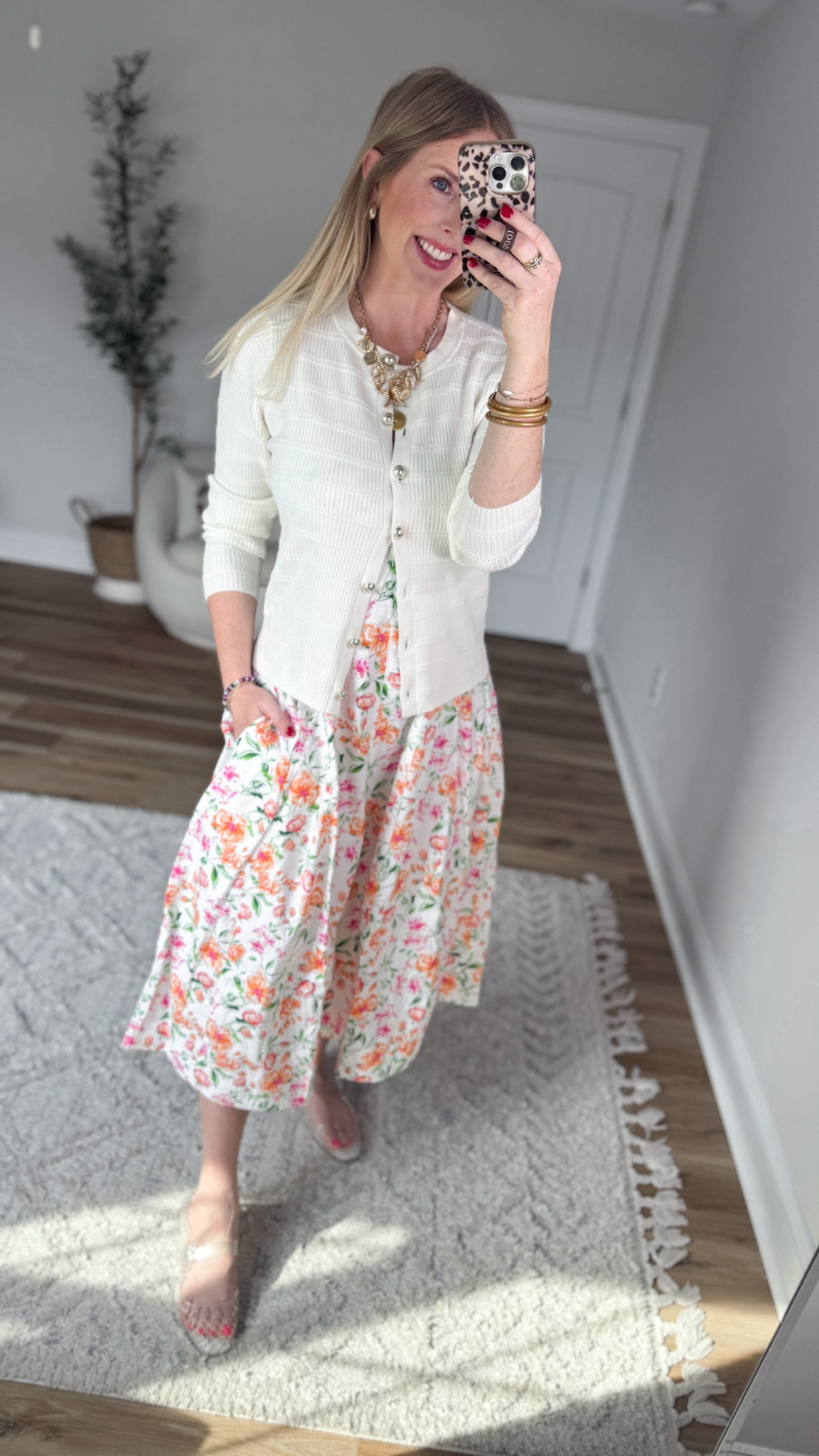 Weekend Walmart Wins try-on
Puckered cardigan- small
Floral midi dress- small 

#LTKmomlife #LTKootd