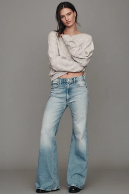 MOTHER The Hustler Roller Sneak High-Rise Wide-Leg Jeans | Anthropologie (US)