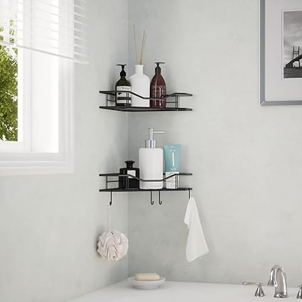 Corner Shower Caddy Organizer Shelf, MXARLTR Shower Corner Shelves Wall Mounted Shower Racks for ... | Amazon (US)
