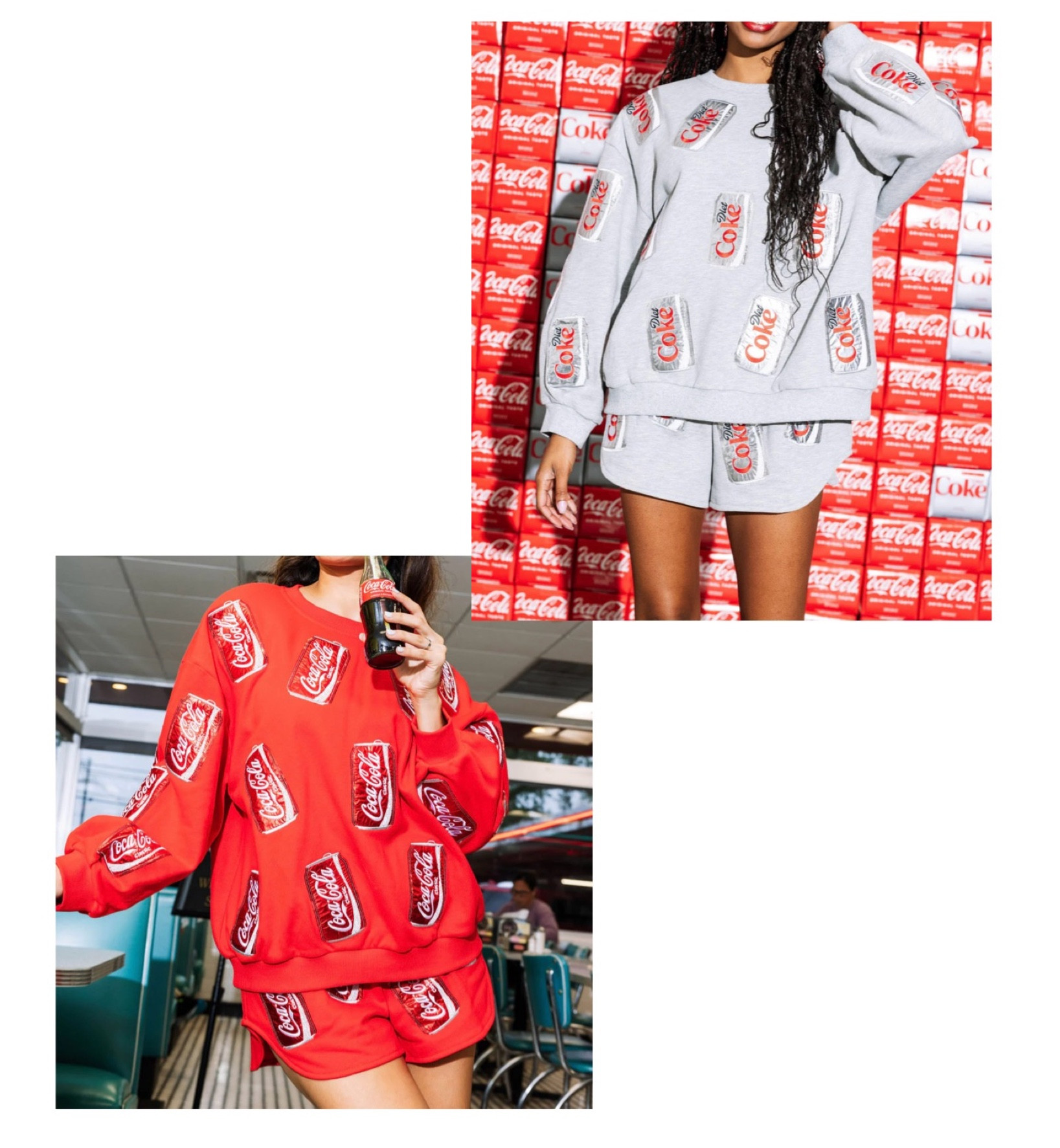 Cole and Diet Coke sweatshirt and shorts #casual #lounge 

#LTKstyletip