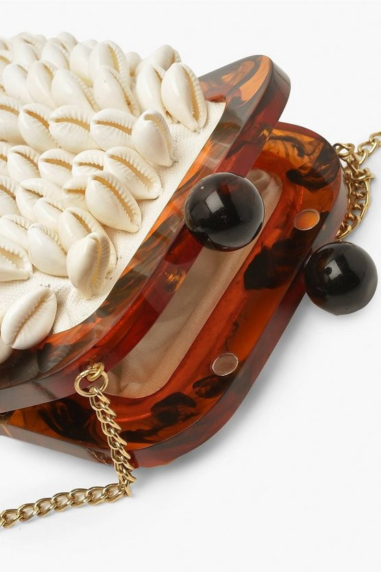 Premium Shell & Tort Clasp Cross Body Bag | Boohoo.com (US & CA)