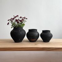 Antique Black Clay Pot - Vintage Handmade Vase | Etsy (US)