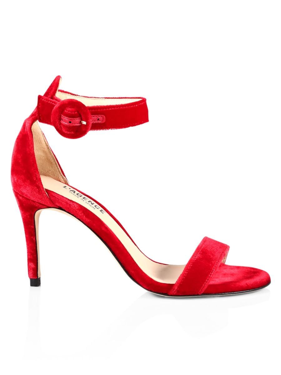 Gisele Velvet High-Heel Sandals | Saks Fifth Avenue