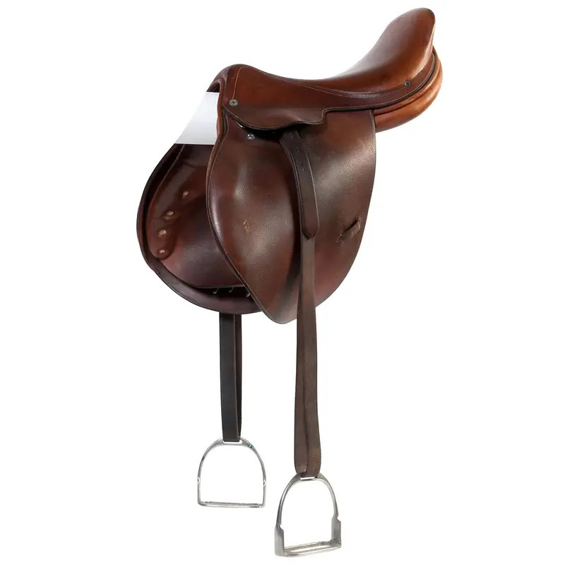 HermÃ¨s Brown Leather Horse Saddle | Chairish