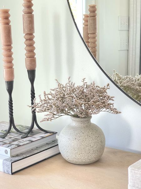 LOVE this speckled vase from the mcgeeandco 25% off sale!!  And it’s perfect for fall decor!  The twist candle holder too😍.  

Home decor.  Cane credenza. Fall decorating.  Dried flowers.  ZDesignathome #LTKFind

#LTKhome #LTKSeasonal