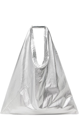 Silver Medium Classic Triangle Tote | SSENSE