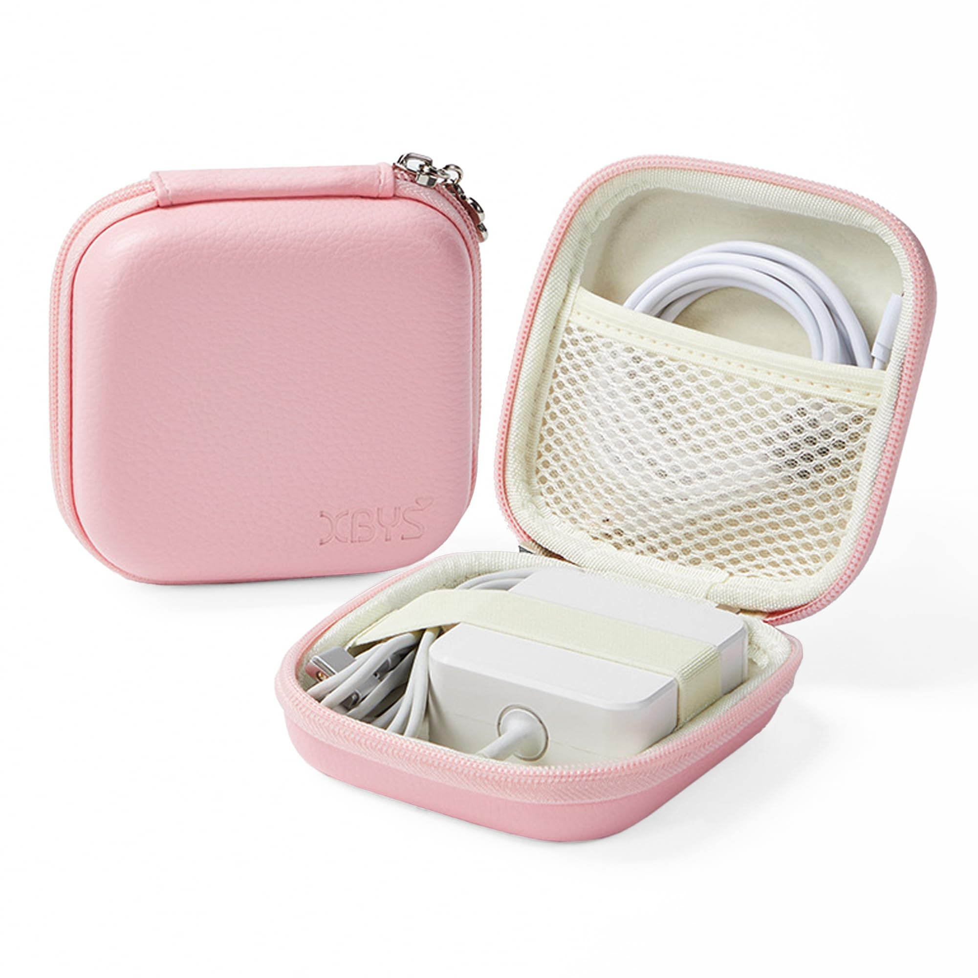 Charger Case for MacBook, Portable Tech Electronic Organizer Bag, Small Travel Storage Pouch for Laptop Accessories, MacBook Power Adapter, Charging Cords, USB Drives, Power Bank (Pink, M) | Amazon (US)