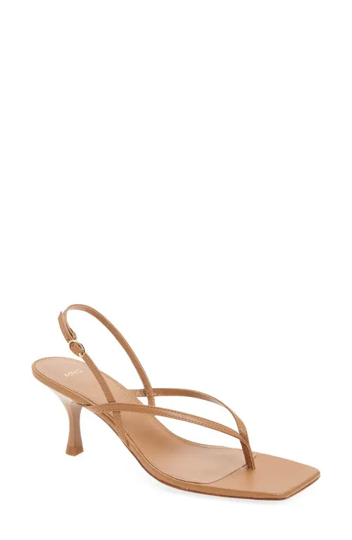 MANGO Ross Sandal in Caramel at Nordstrom, Size 37 | Nordstrom