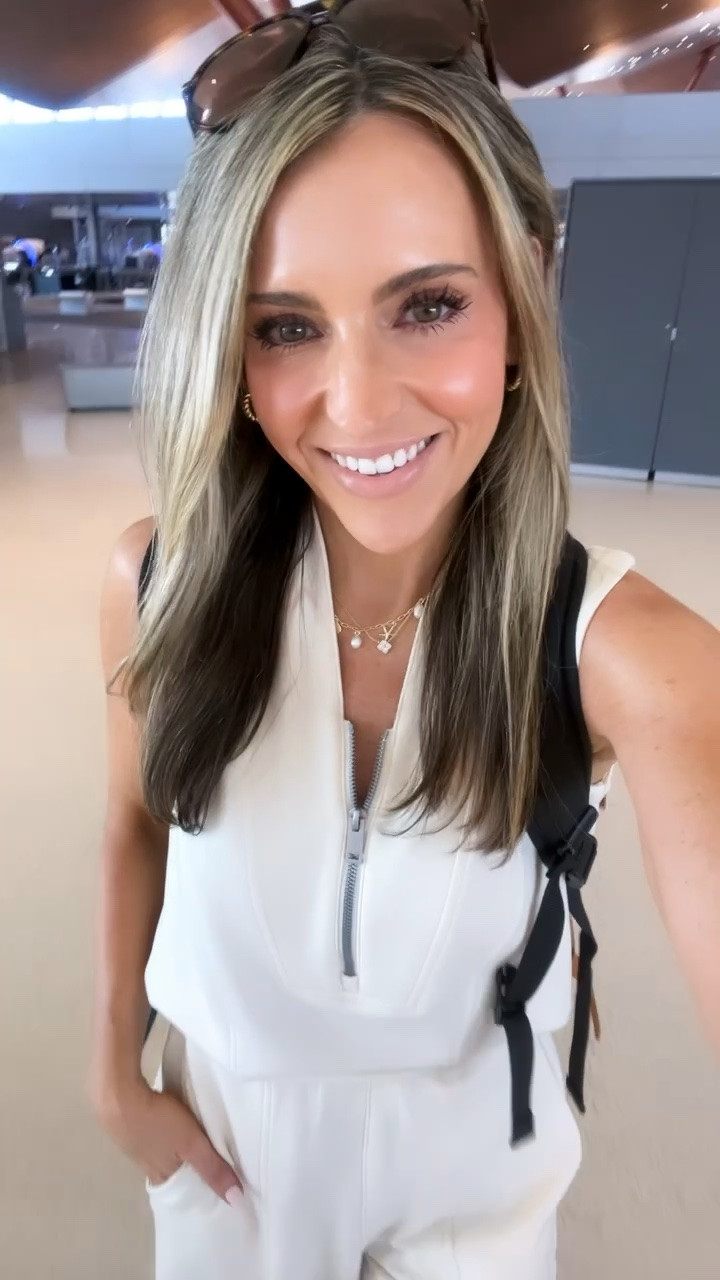 New jumpsuit has open back, bathroom friendly! Super buttery soft material! Perfect for a travel day! Wearing xs

#LTKdayinmylife #LTKTravel #LTKvlog