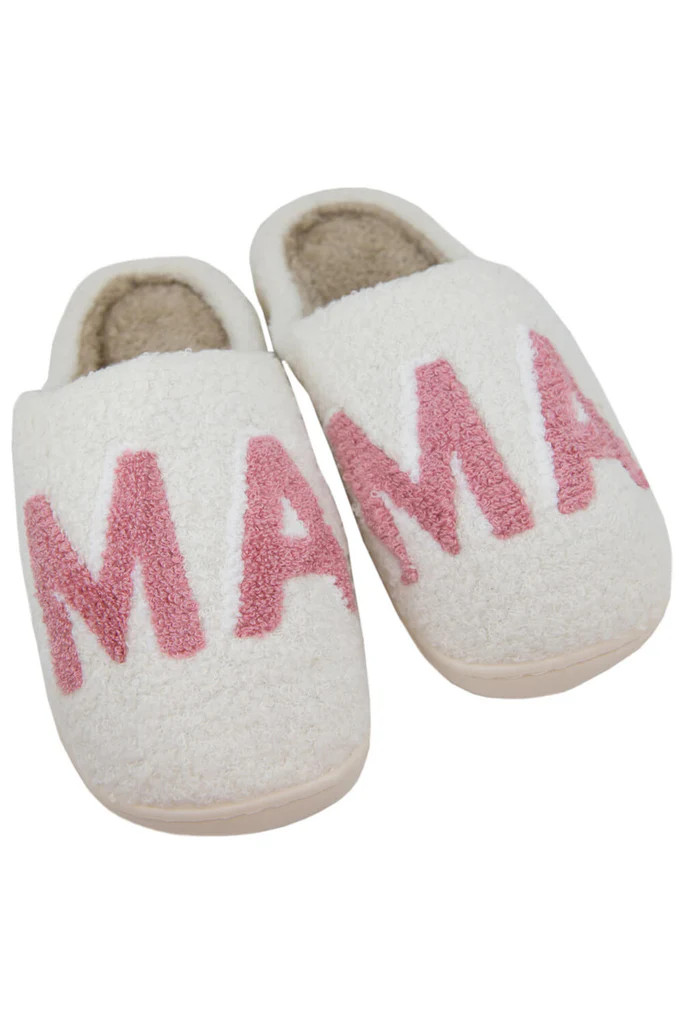 Pink MAMA House Slippers | Katydid.com