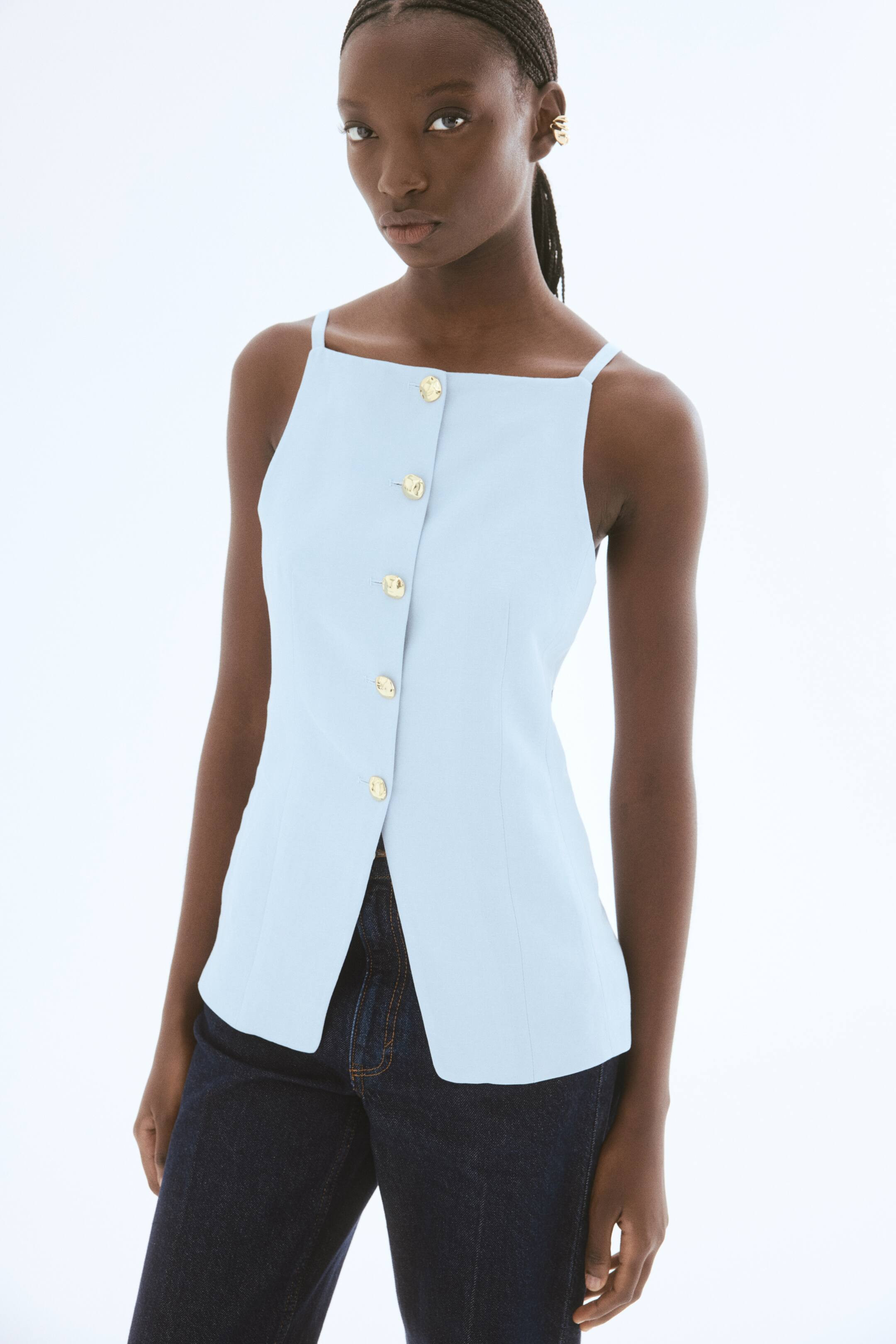 Chaleco en mezcla de lino | H&M (FR, IT, ES, PT, BE)