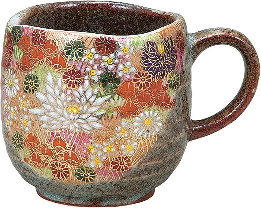 Kutani Porcelain Yaki(ware) Coffee Mug Gold Flower (Standard version) | Amazon (US)