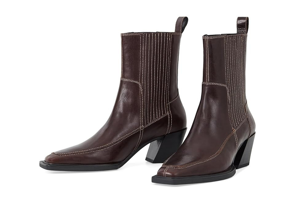 Vagabond Shoemakers Alina Leather Chelsea Bootie (Brown) Women's Shoes | Zappos