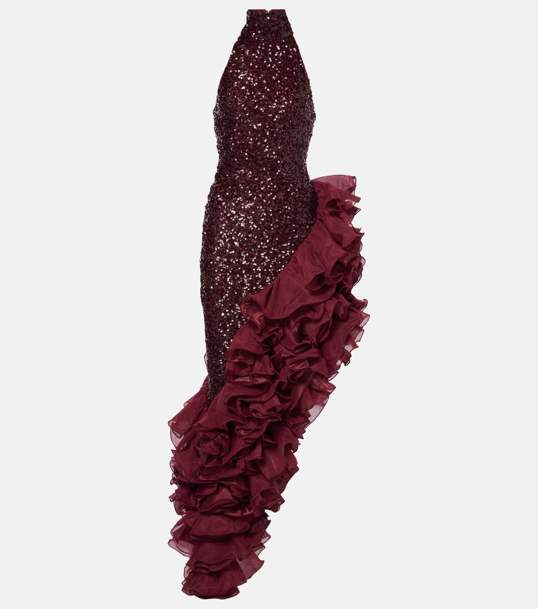 Ruffled sequined midi dress | Mytheresa (UK)