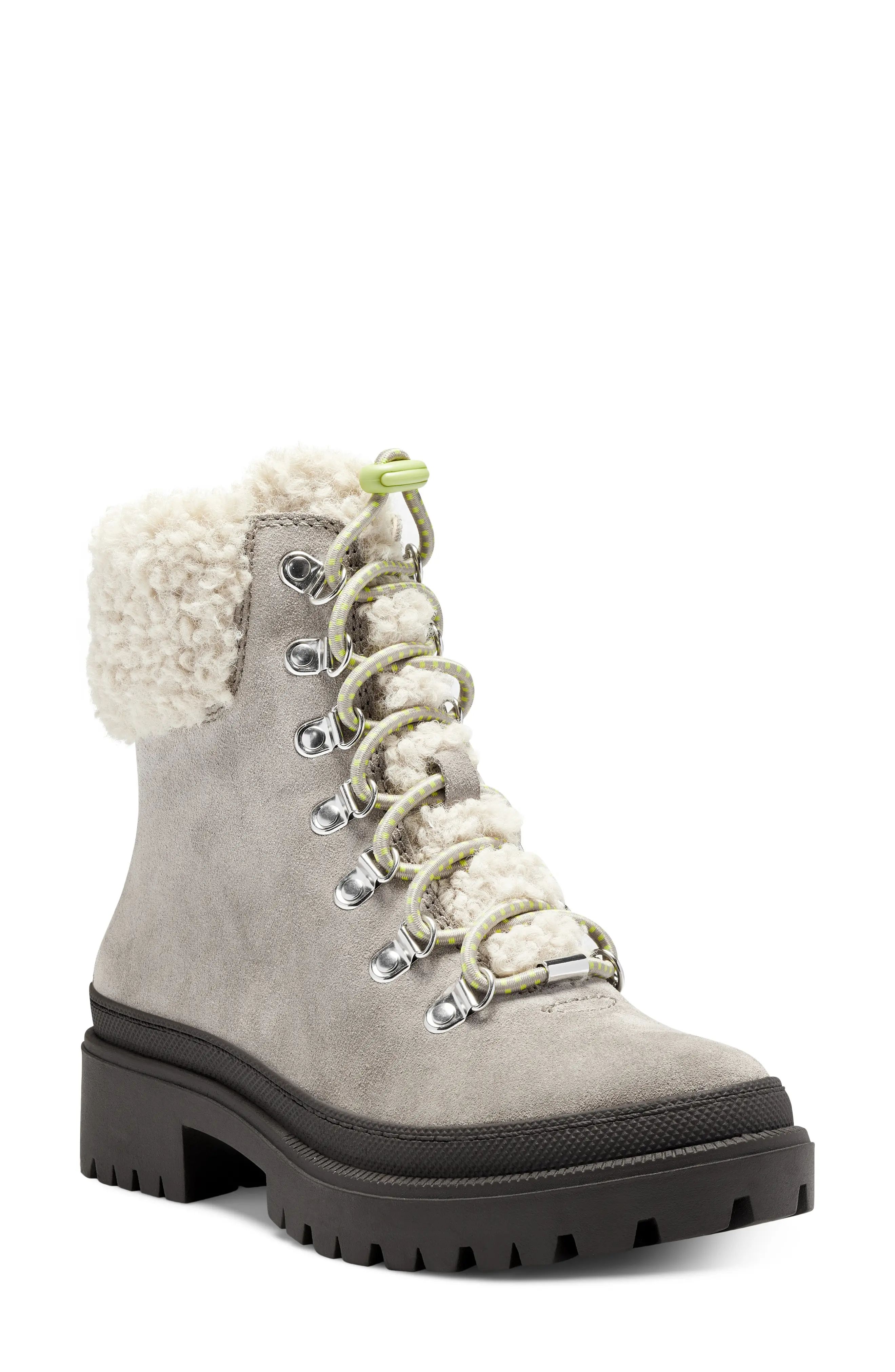 Sole Society | Eavan Faux Shearling Trim Lace-Up Boot | Nordstrom Rack | Nordstrom Rack