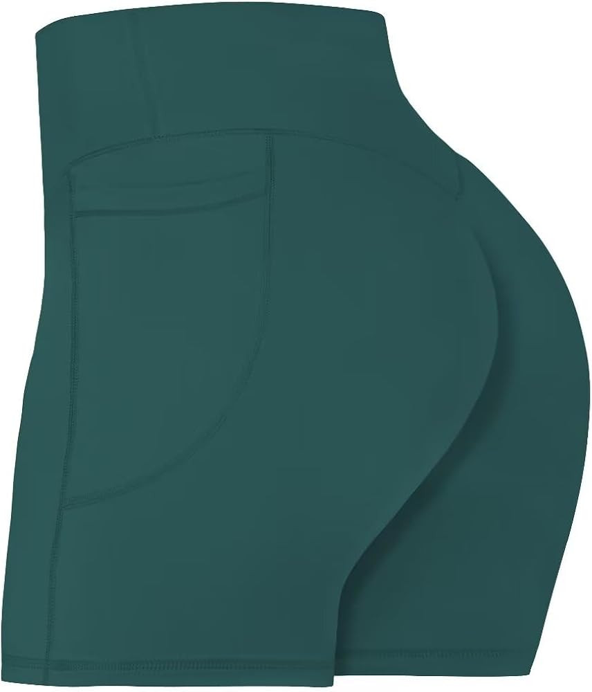 Sunzel No Front Seam Biker Shorts for Women with Pockets, Yoga Workout Gym Bike Shorts with Tummy... | Amazon (US)