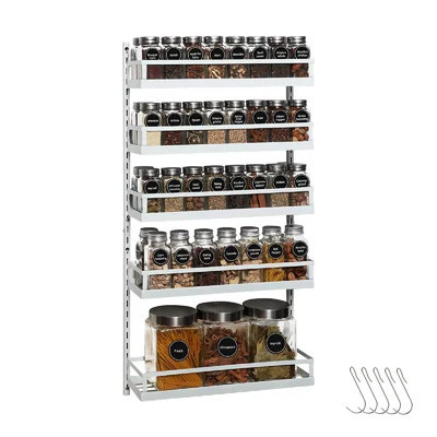 Wall Mount Spice Rack Organizer 5 Tier | Wayfair North America