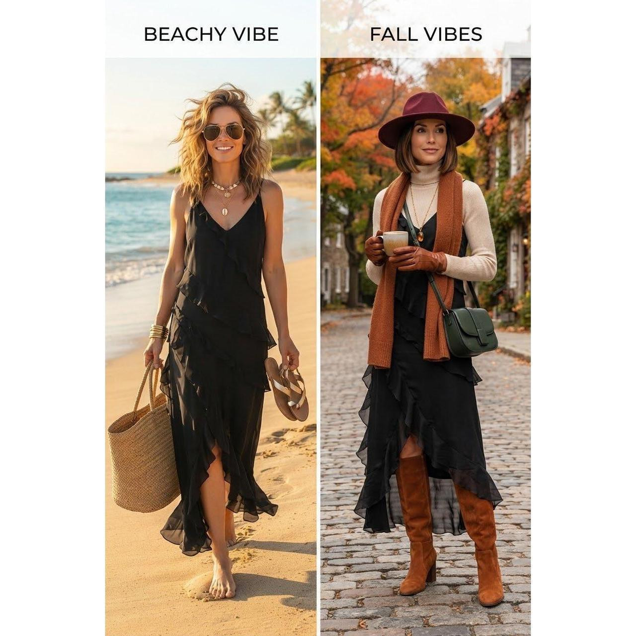 Abercrombie & Fitch Women's Slip Dress - Black - S | Depop US