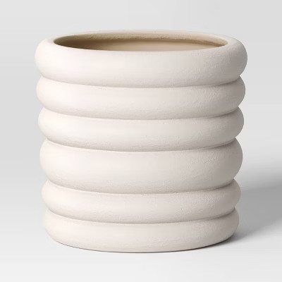 Banded Stoneware Indoor Outdoor Planter Pot - Threshold™ | Target
