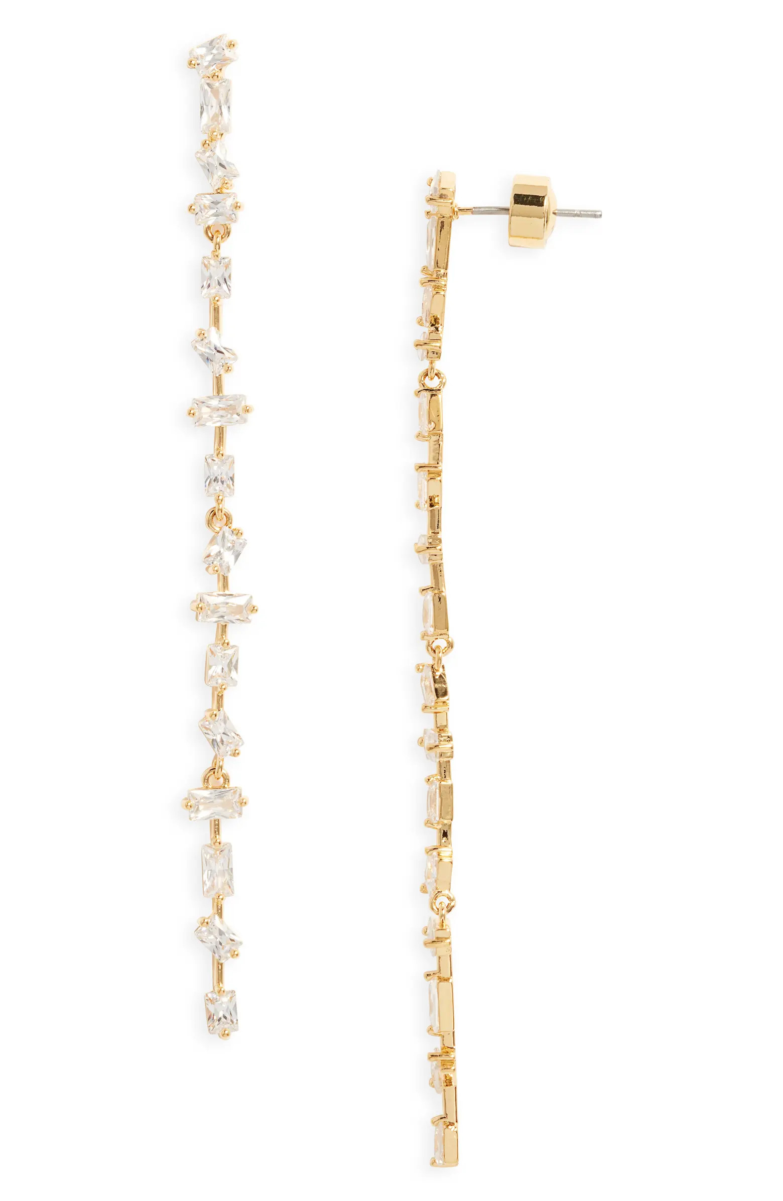 Dainty Mixed Cubic Zirconia Linear Drop Earrings | Nordstrom