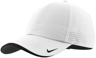 Nike Mens Golf - Dri-fit Swoosh Perforated Cap, White Hat, White | Amazon (US)
