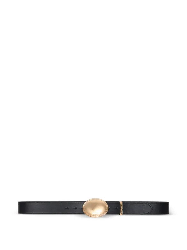 cintur\u00f3n de piel con hebilla oval | Farfetch Global