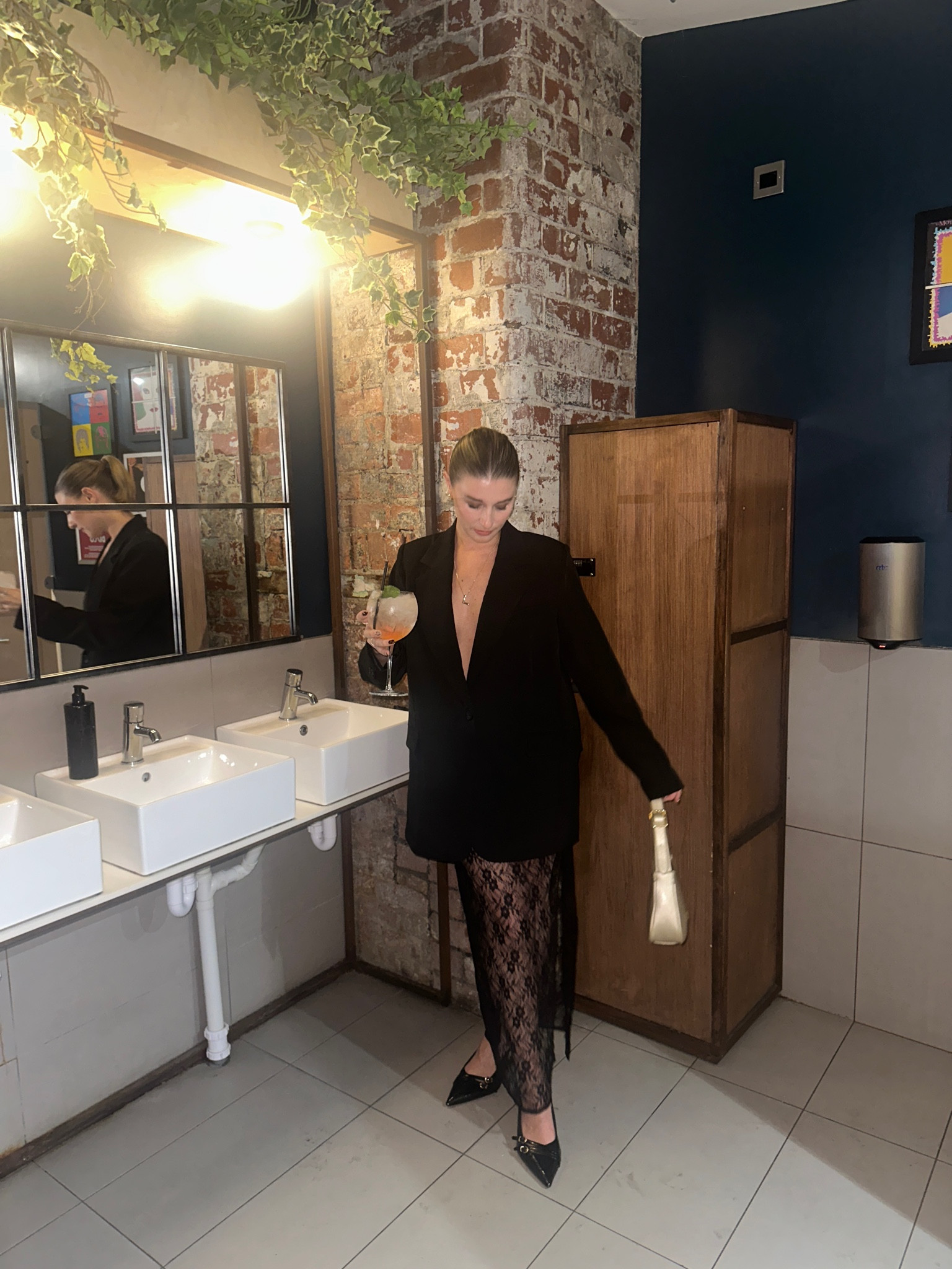 Lace skirts and oversized blazers are such a good combo !! #eveningoutfit 

#LTKuk #LTKwinter