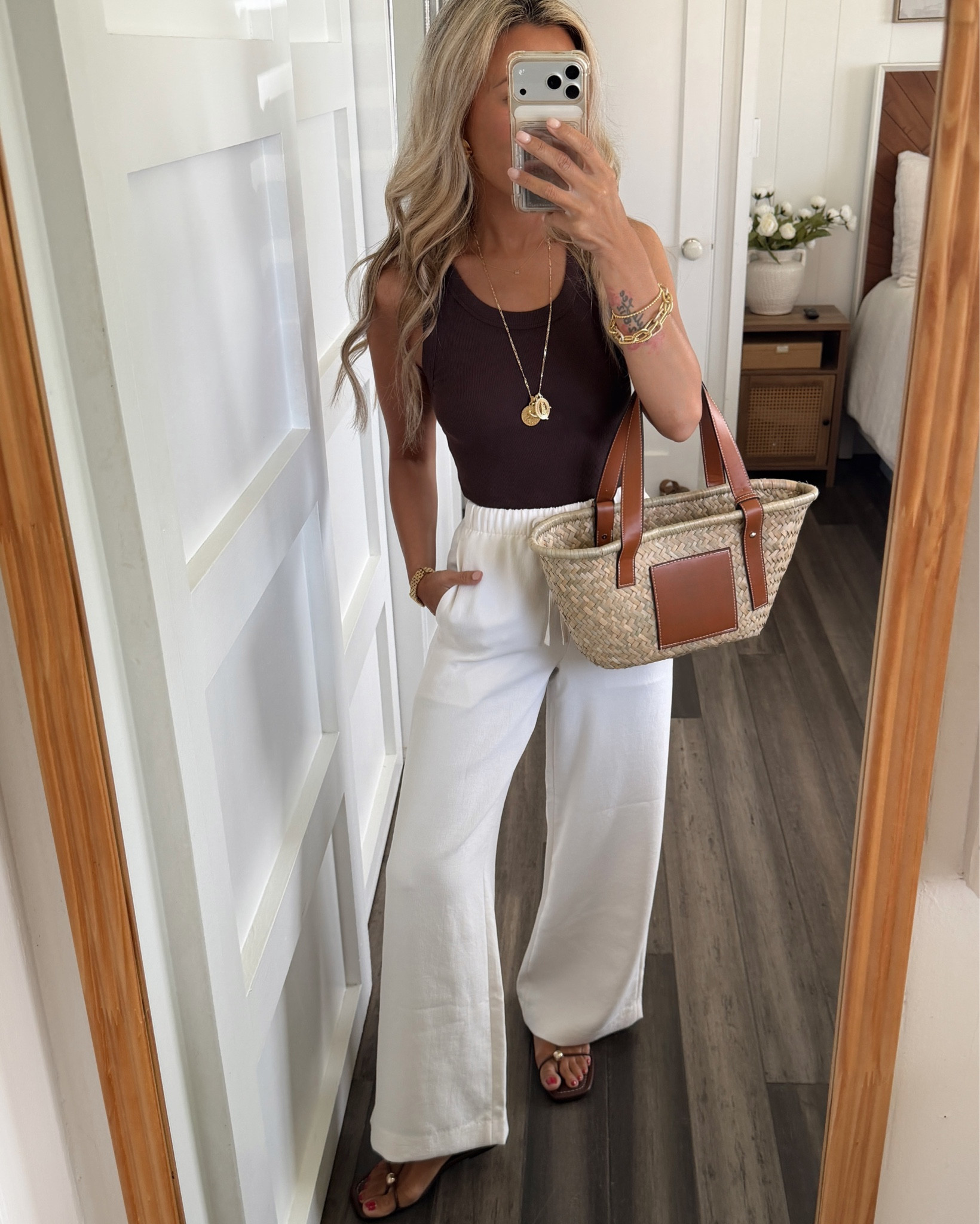 THE viral Aritzia pants. This pair is SO versatile. Work, travel, everyday.. name it! Soooo perfect for petites. I’m wearing the flattest of flats, I’m 5ft and the length is PERFECTION. Wearing a size xs in pants and XXS in tank top. 

#LTKSeasonal #LTKPetite #LTKOver40
