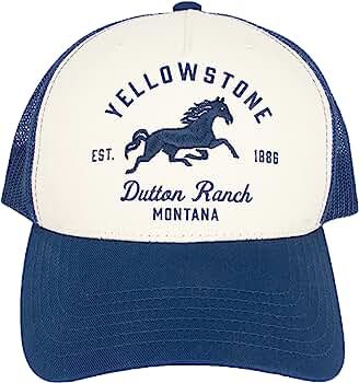 Concept One Yellowstone Dutton Ranch Montana Adjustable Snapback Mesh Mens Baseball Hat with Curv... | Amazon (US)