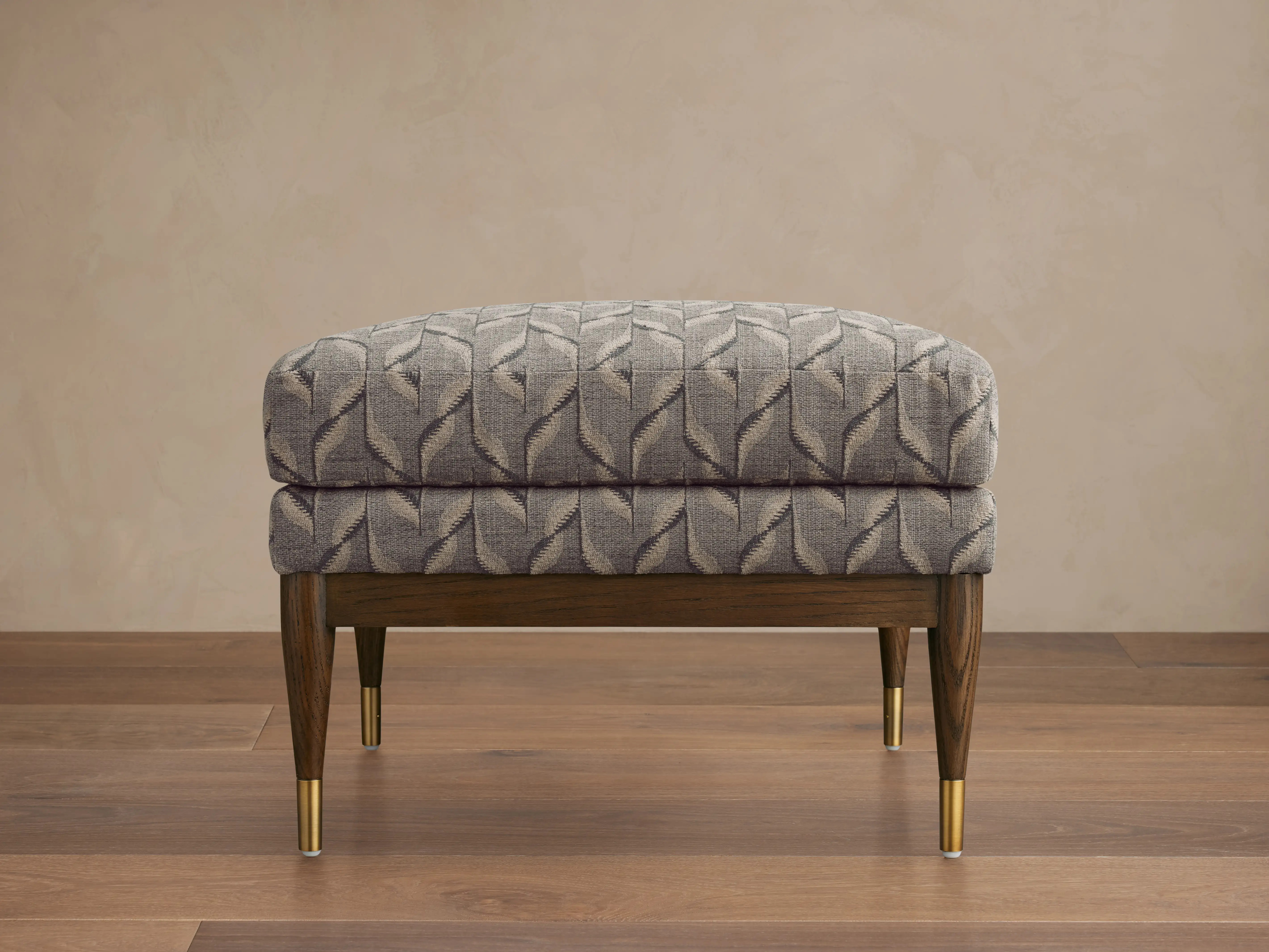 Fisher Square Ottoman in Matte Mink | Arhaus