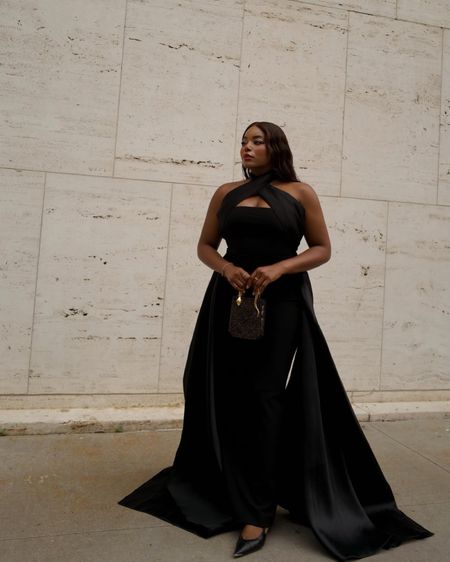 Most stunning ballgown - halter neck gown in black perfect for black tie wedding guest dress evening out date night vacation and travel #gowns #evening #wedding #blacktie #events 

#LTKSeasonal #LTKstyletip #LTKwedding