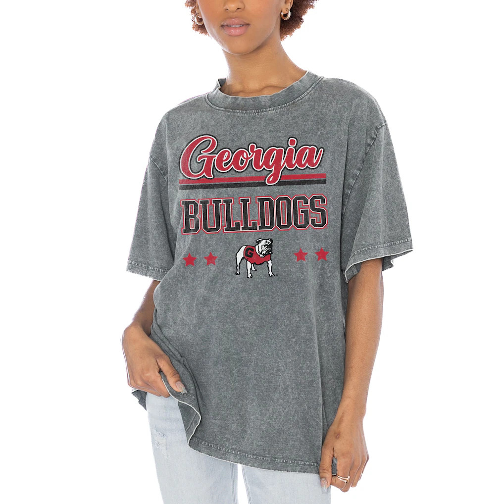 Georgia Bulldogs Gameday Couture Women's Here To Play Oversized T-Shirt - Gray | Fanatics