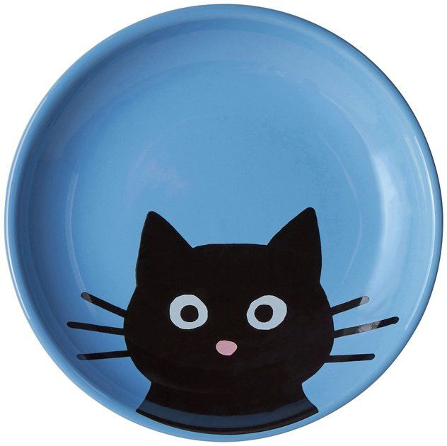 Frisco Cat Face Non-skid Ceramic Cat Dish, Blue, 0.50 Cup | Chewy.com