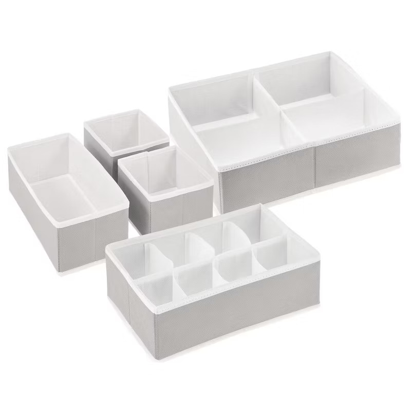 mDesign Fabric Dresser Drawer, Closet Storage Bins, Set of 5 | Target