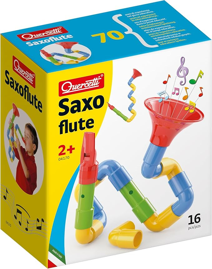 Quercetti Saxoflute – 16 Piece Build Your Own Instrument Set | Amazon (US)