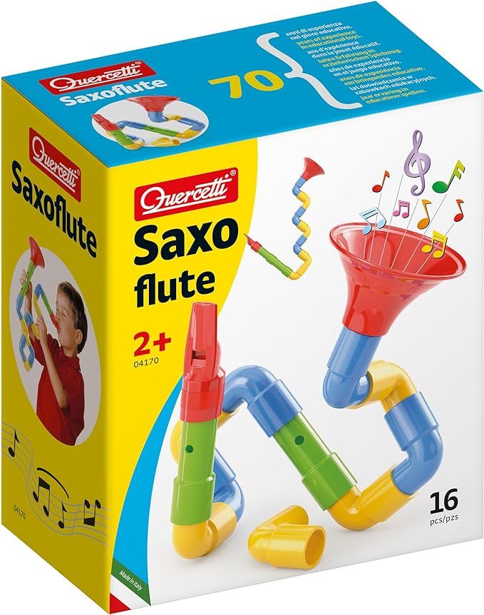 Quercetti Saxoflute – 16 Piece Build Your Own Instrument Set | Amazon (US)