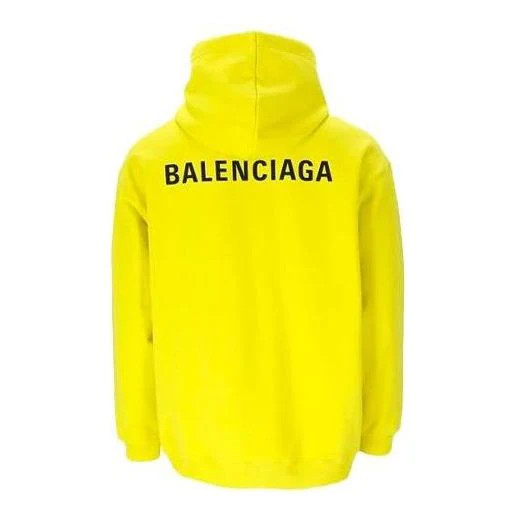 Balenciaga Medium Fit Logo Hoodie 'Yellow' 600583TIV847440 | KICKS CREW