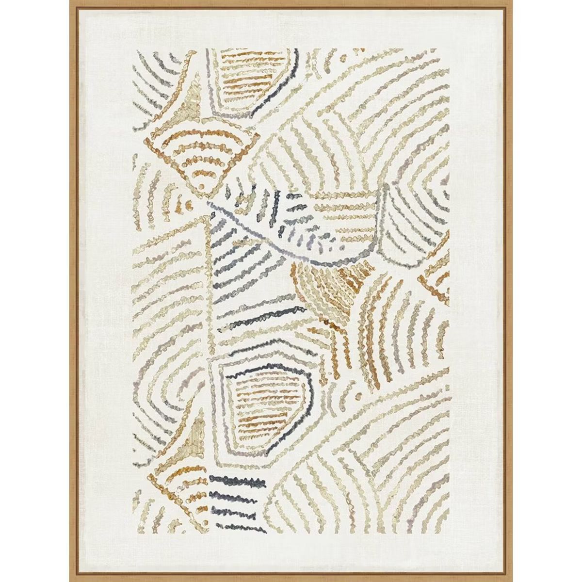 22" x 30" Dreamy Geo II by Aimee Wilson Framed Canvas Wall Art Light Brown - Amanti Art | Target