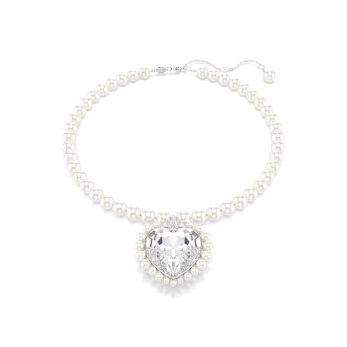 Swarovski Ariana Grande Crystal and Pearl Necklace in Rhodium Finish - Part of the Ariana Grande ... | Amazon (US)