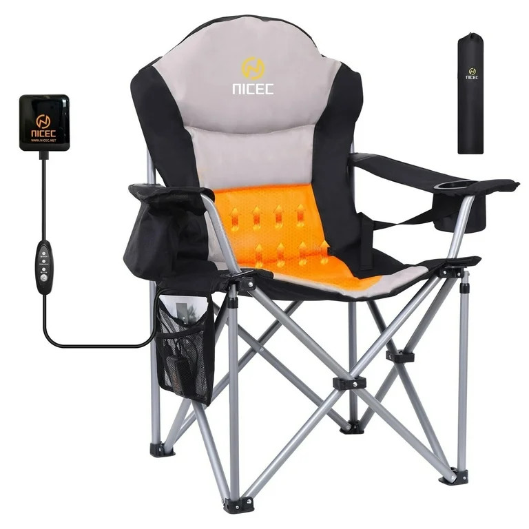 Heated Camping Chair, Heated Chair, Beach Chair, Folding Chair, Extra Wide & Thick Padding, Heavy... | Walmart (US)