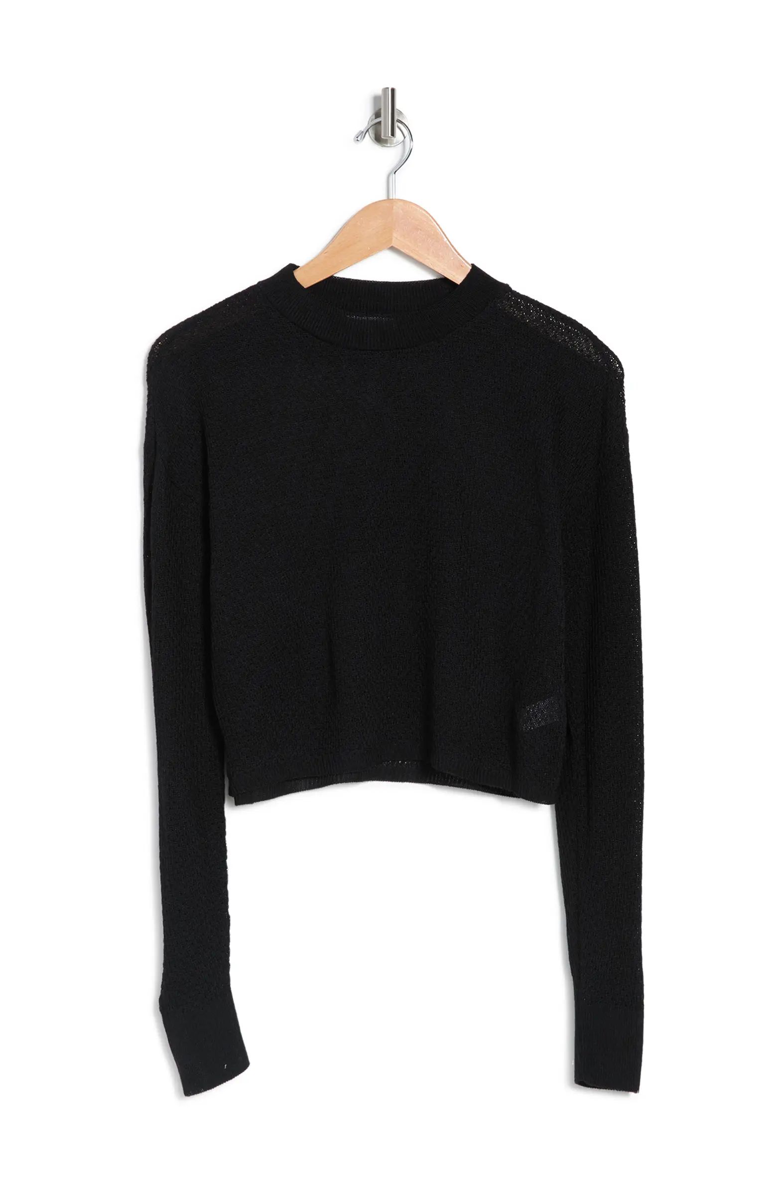 Mock Neck Crop Pullover Sweater | Nordstrom Rack